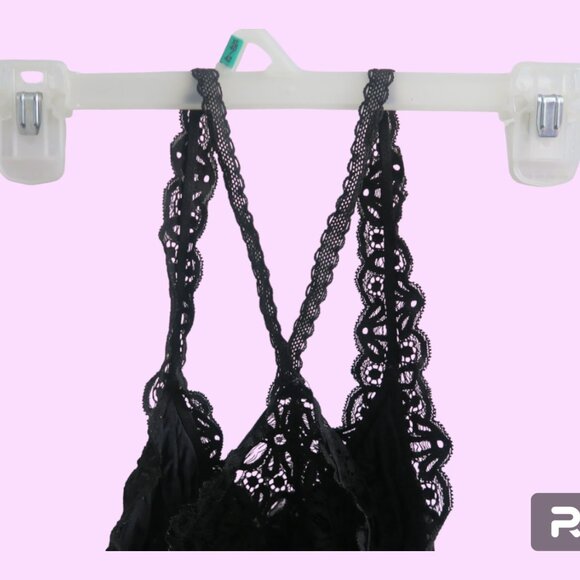 Victoria's Secret bra bralette lace lacey cross back bra in black size small. - Picture 3 of 8